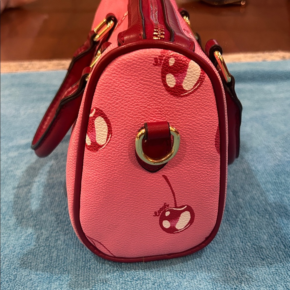 Coach Pink Cherry Pattern Satchel - image 3